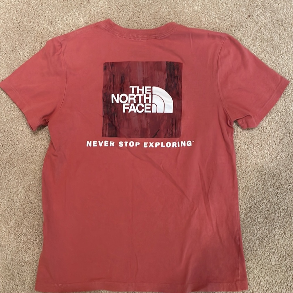 The North Face tshirt Womens XS (my son wore as a youth large)